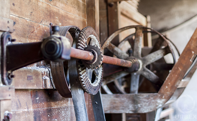 Rusty Gear In An Abandoned Mill