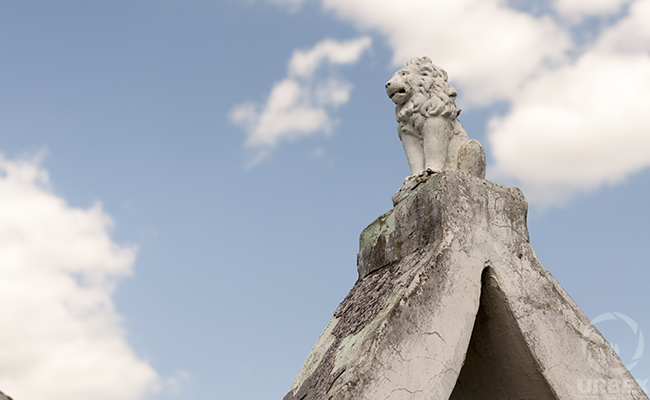 abandoned Lion monument