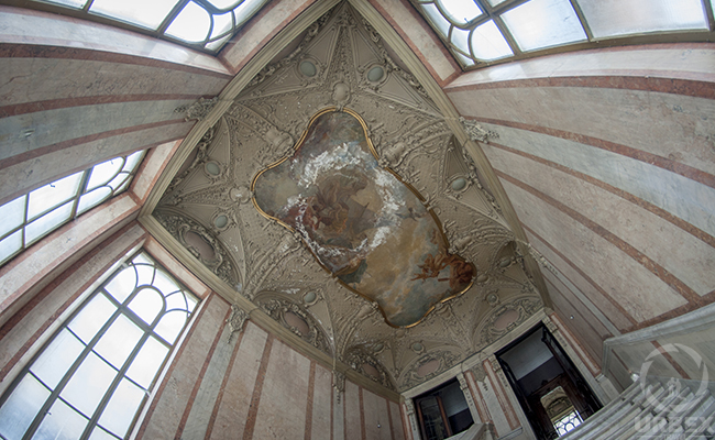 frescoes in an abandoned palace