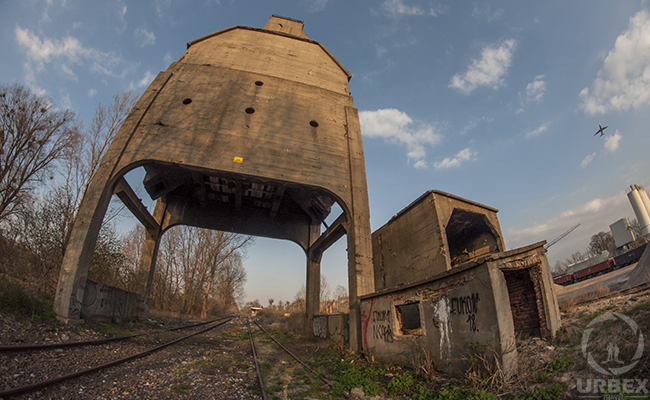 abandoned coal tower Odolany in warsaw