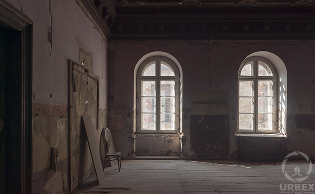 abandoned ballroom