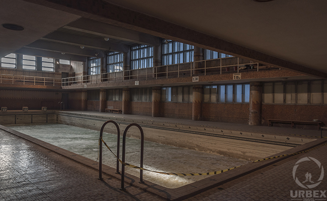 abandoned pool inside