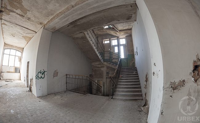 inside an abandoned hospital